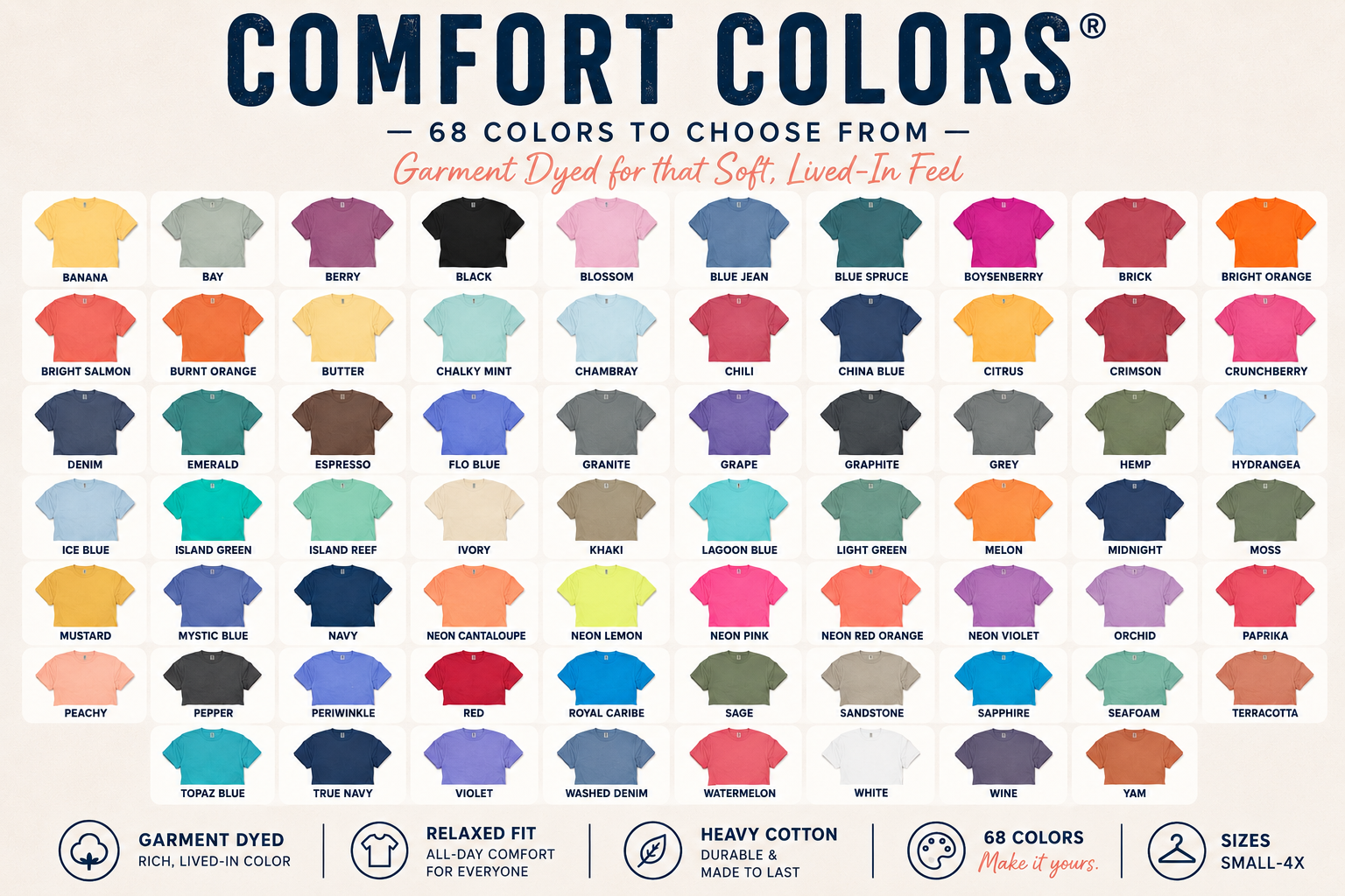 Custom Adult Unisex Comfort Colors T-Shirt