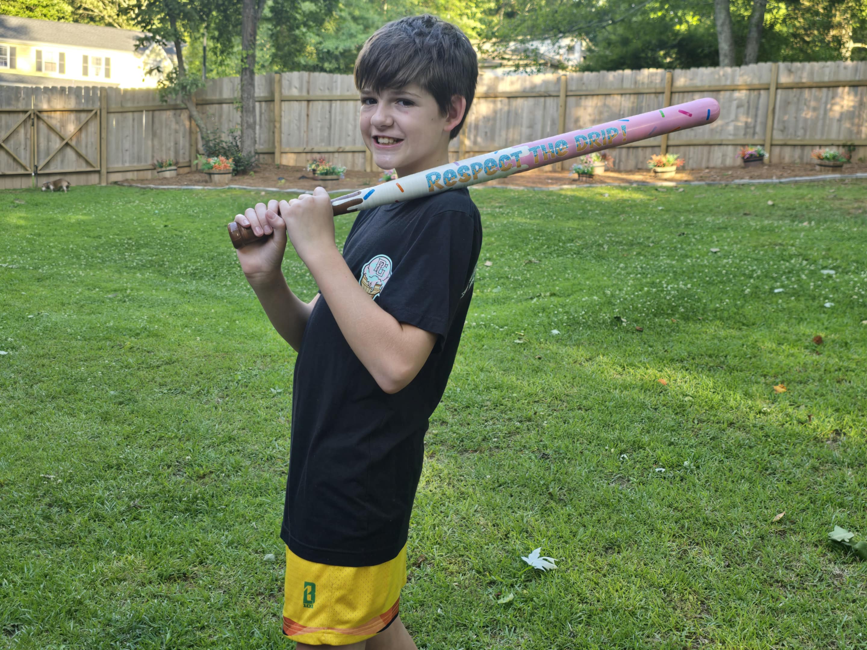 Respect the Drip Sprinkle Taped Plastic Bat