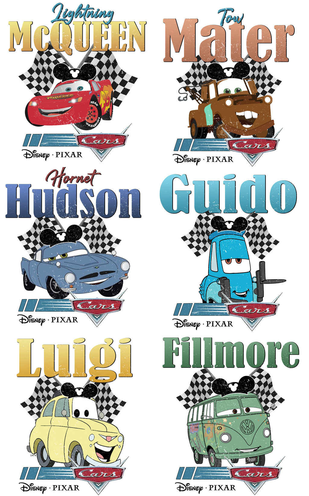 Cars T-Shirt (Multiple Characters Available)