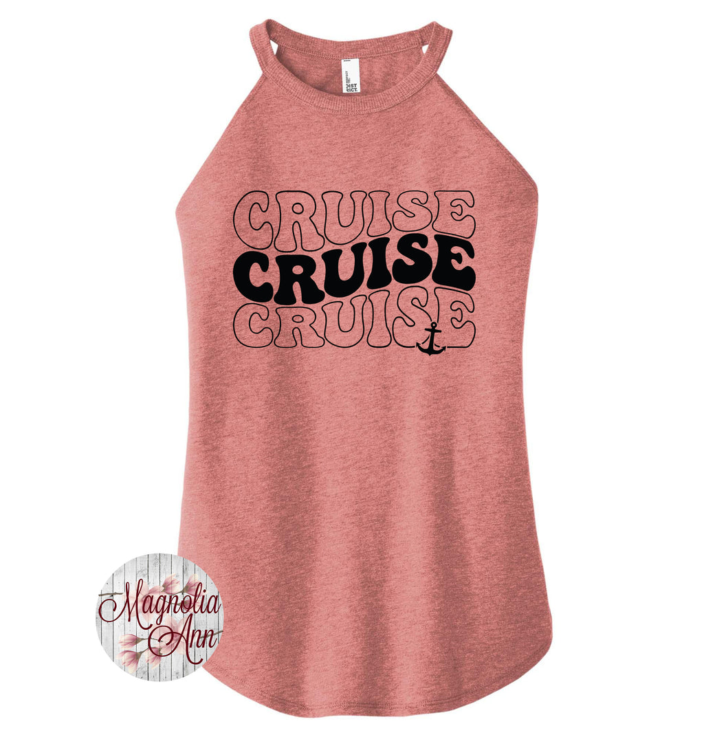 Stacked Text Cruise Rocker Tank Top