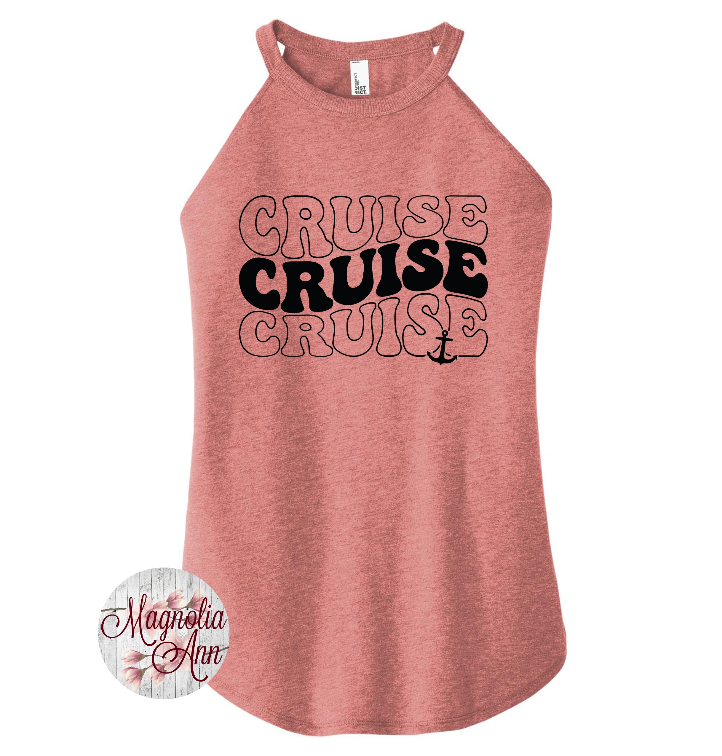 Stacked Text Cruise Rocker Tank Top