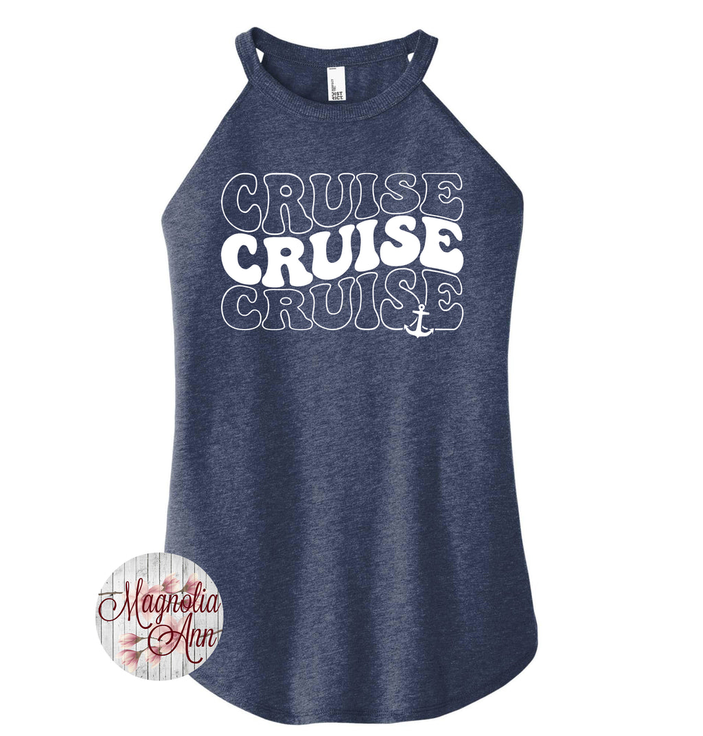Stacked Text Cruise Rocker Tank Top