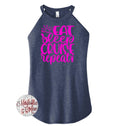 Eat Sleep Cruise Repeat Rocker Tank Top