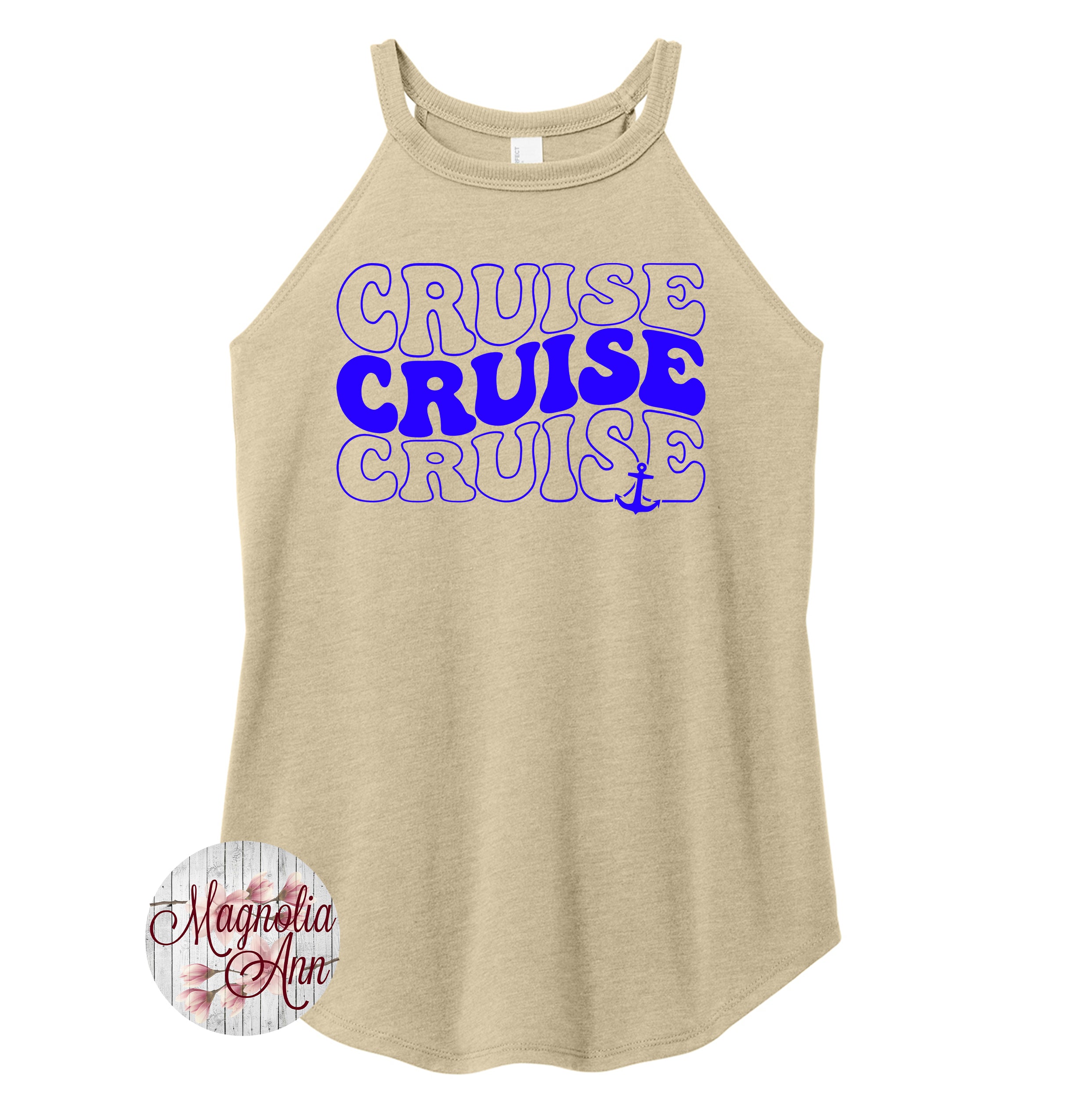 Stacked Text Cruise Rocker Tank Top