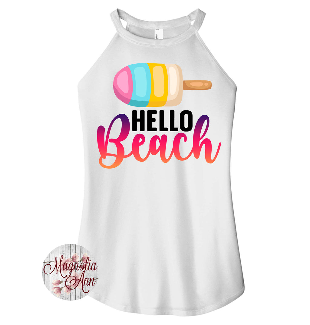 Hello Beach Rocker Tank Top