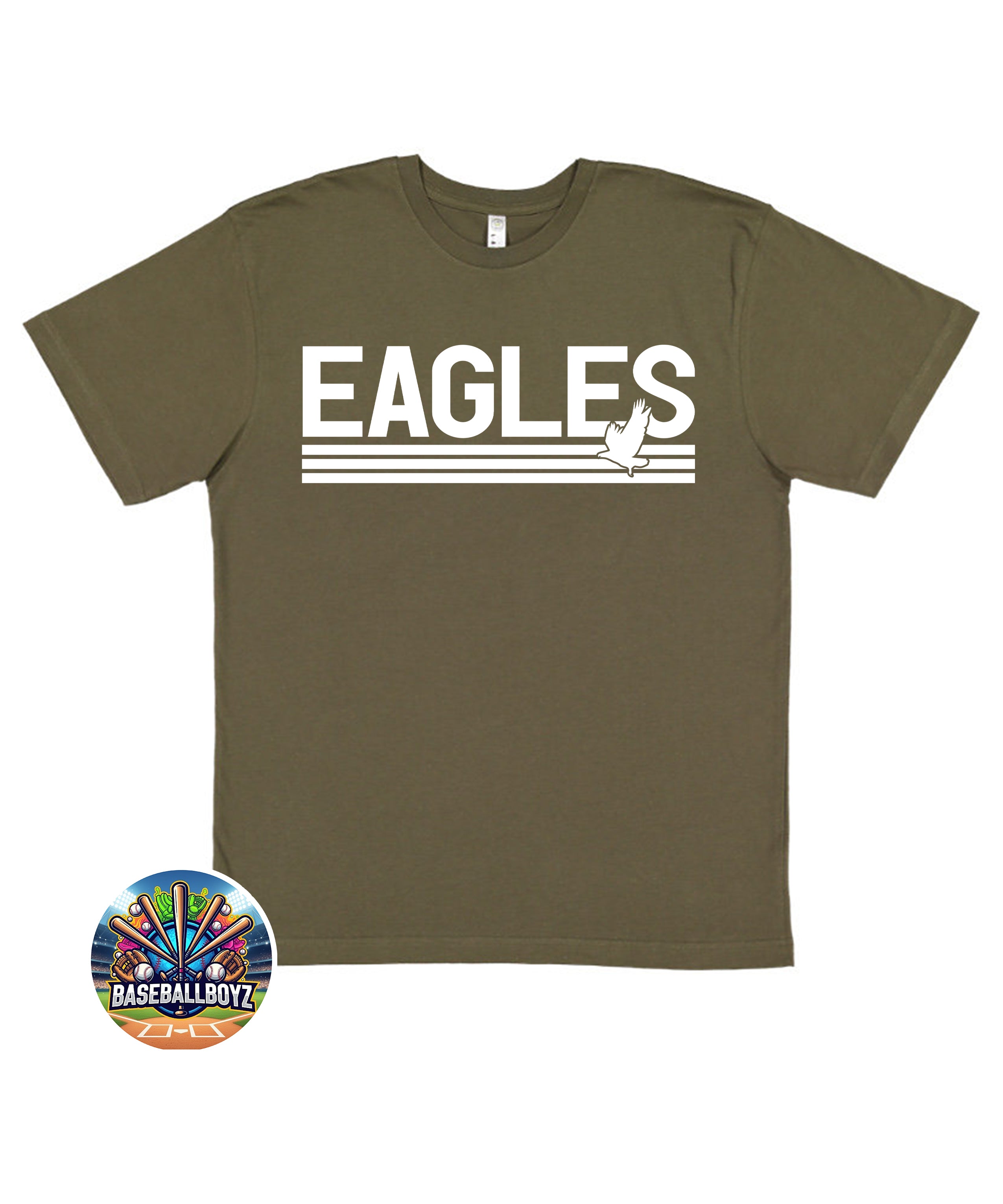 Striped Eagles Team Graphic T-Shirt