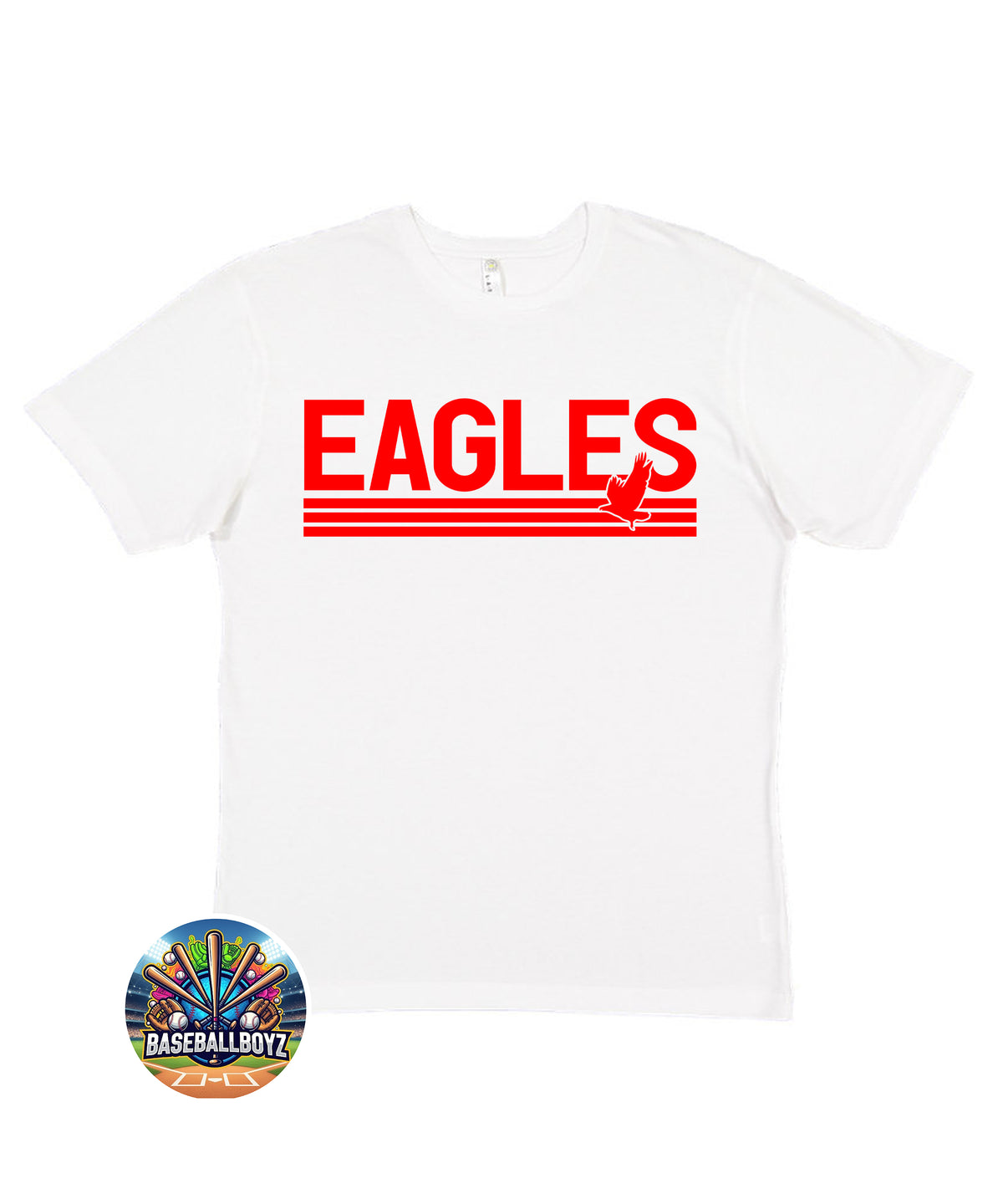 Striped Eagles Team Graphic T-Shirt