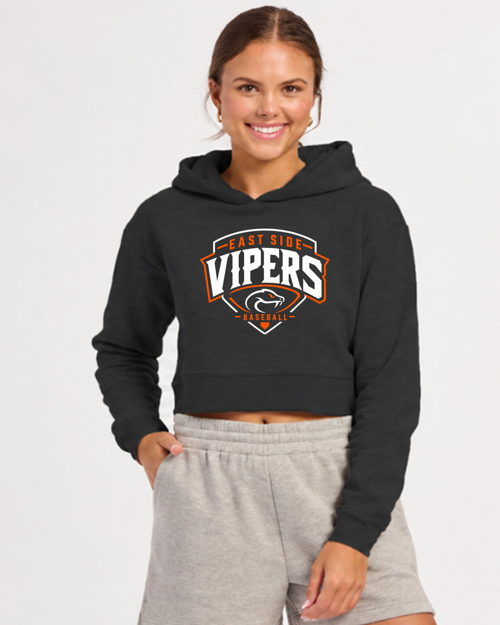 Women's Cropped Fleece Hoodie