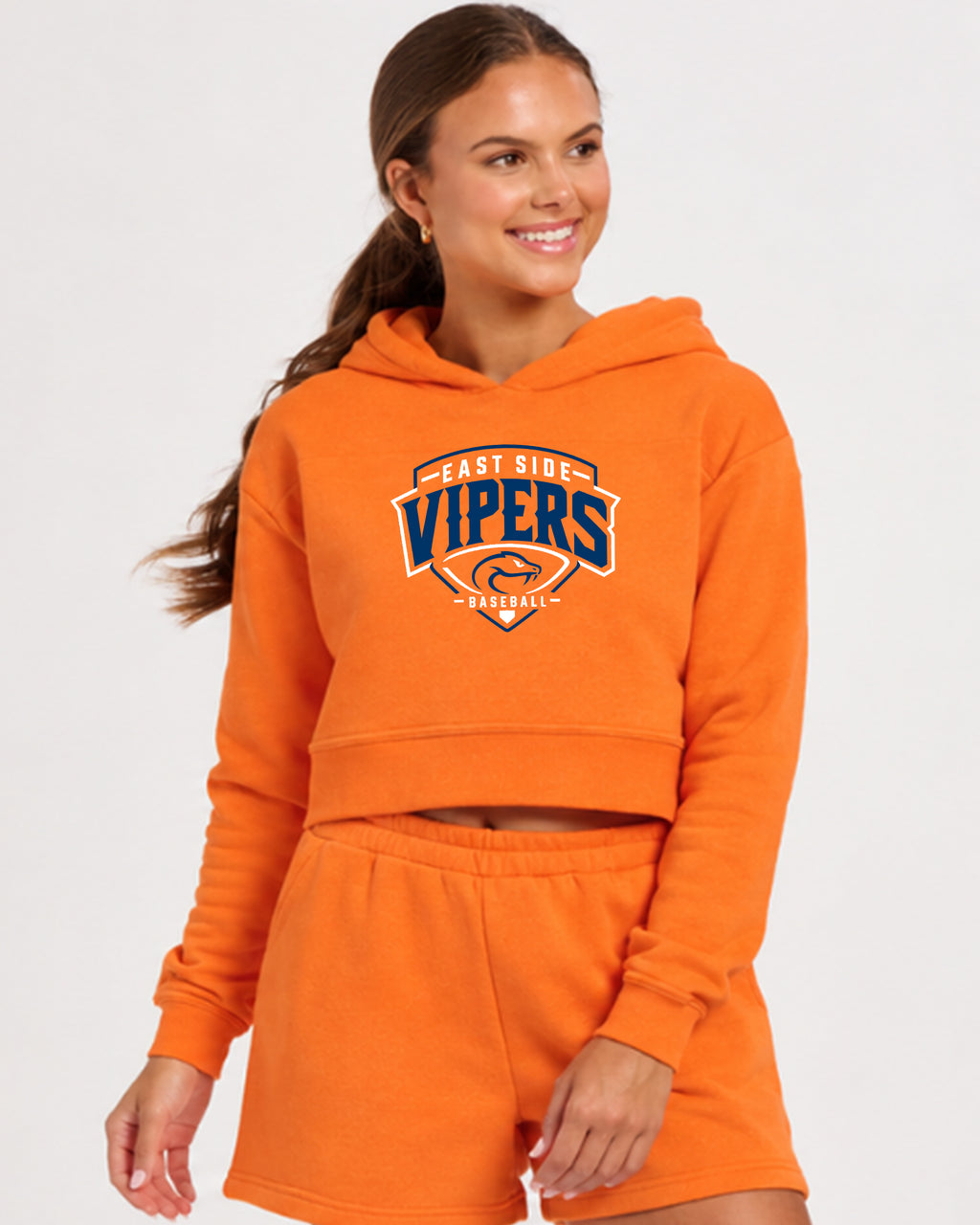 Women's Cropped Fleece Hoodie