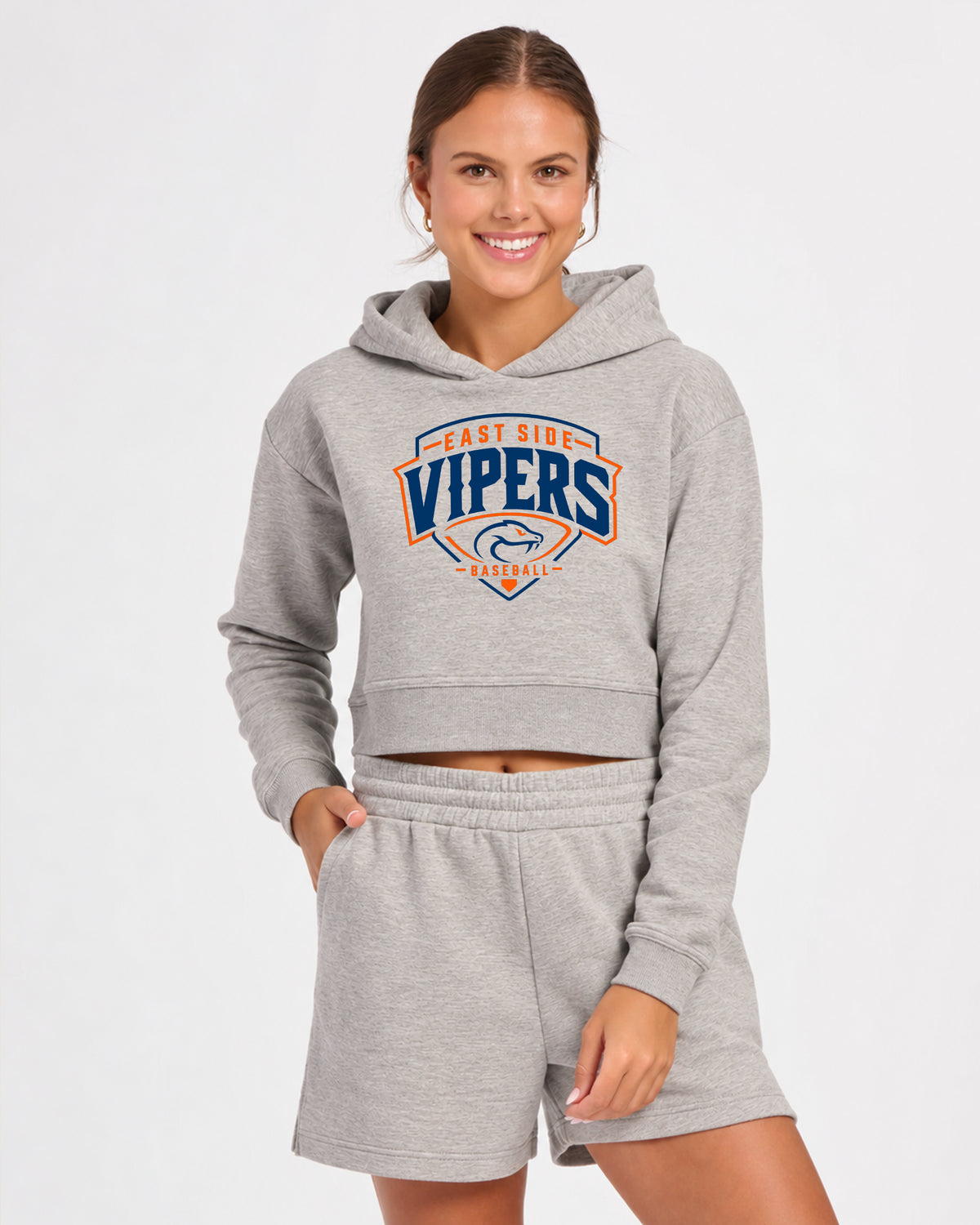 Women's Cropped Fleece Hoodie