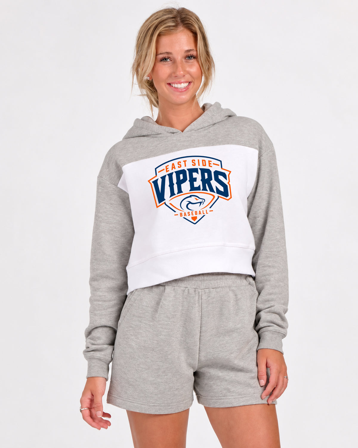 Women's Cropped Fleece Hoodie