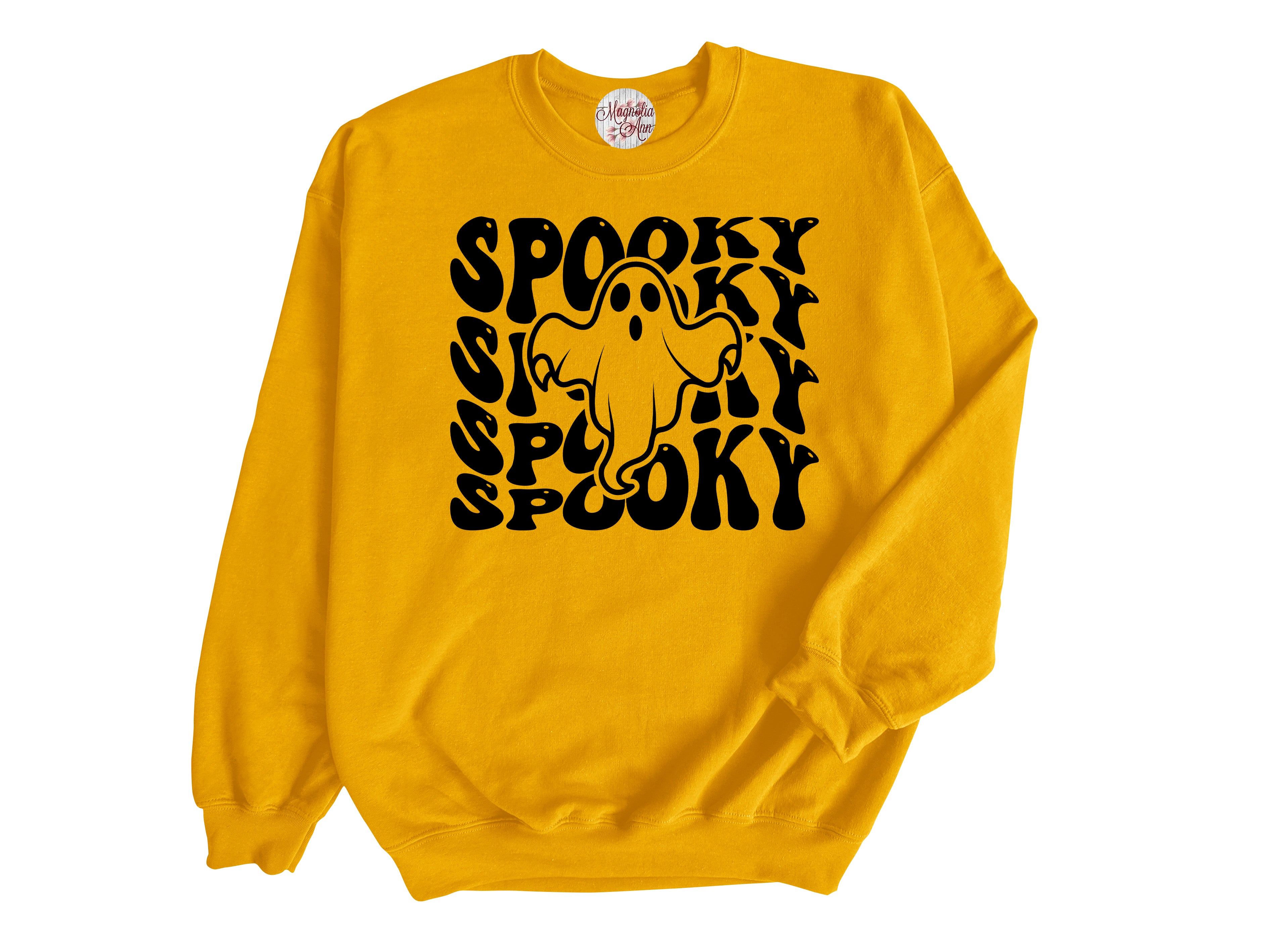 Spooky Stacked Halloween Adult Pullover Sweatshirt