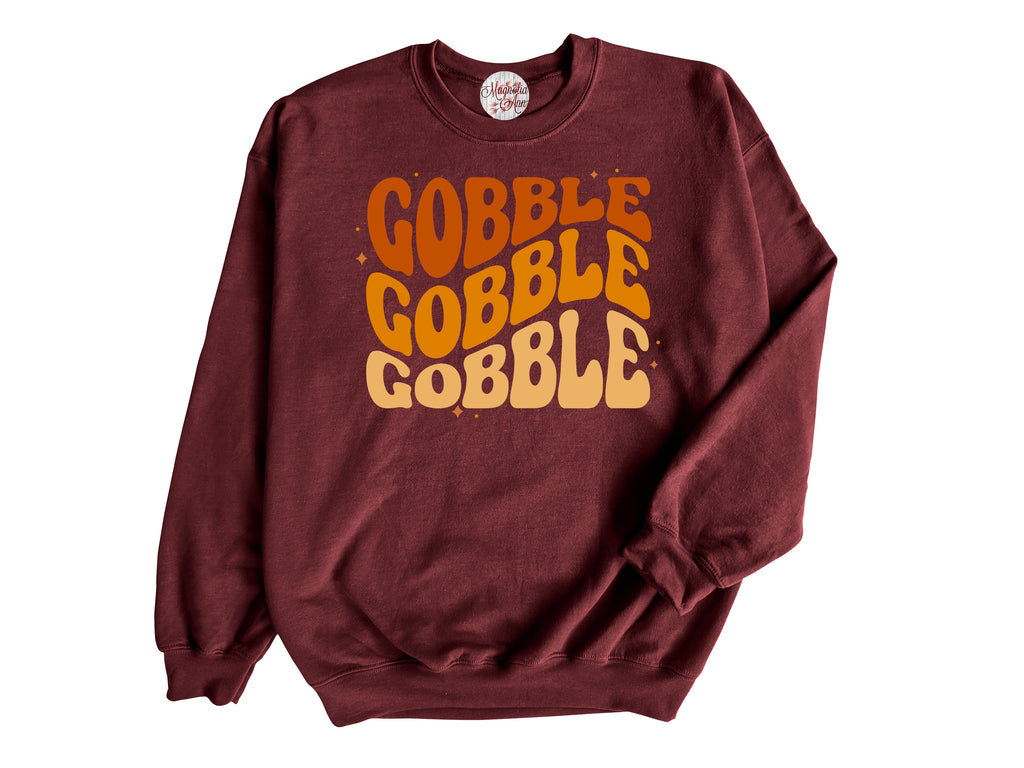 Gobble Stacked Adult Pullover Sweatshirt