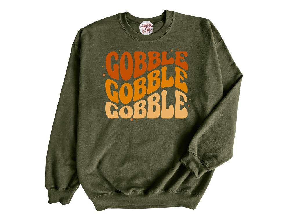 Gobble Stacked Adult Pullover Sweatshirt