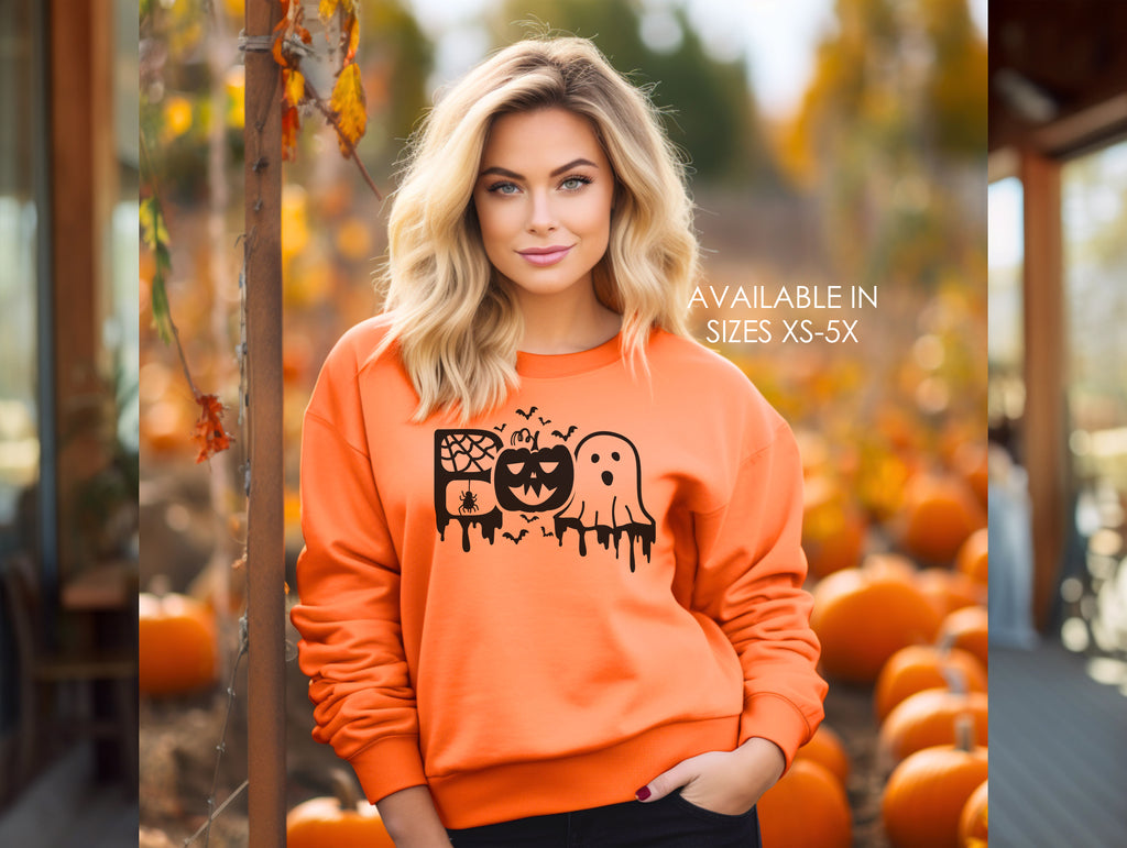 BOO Halloween Adult Pullover Sweatshirt