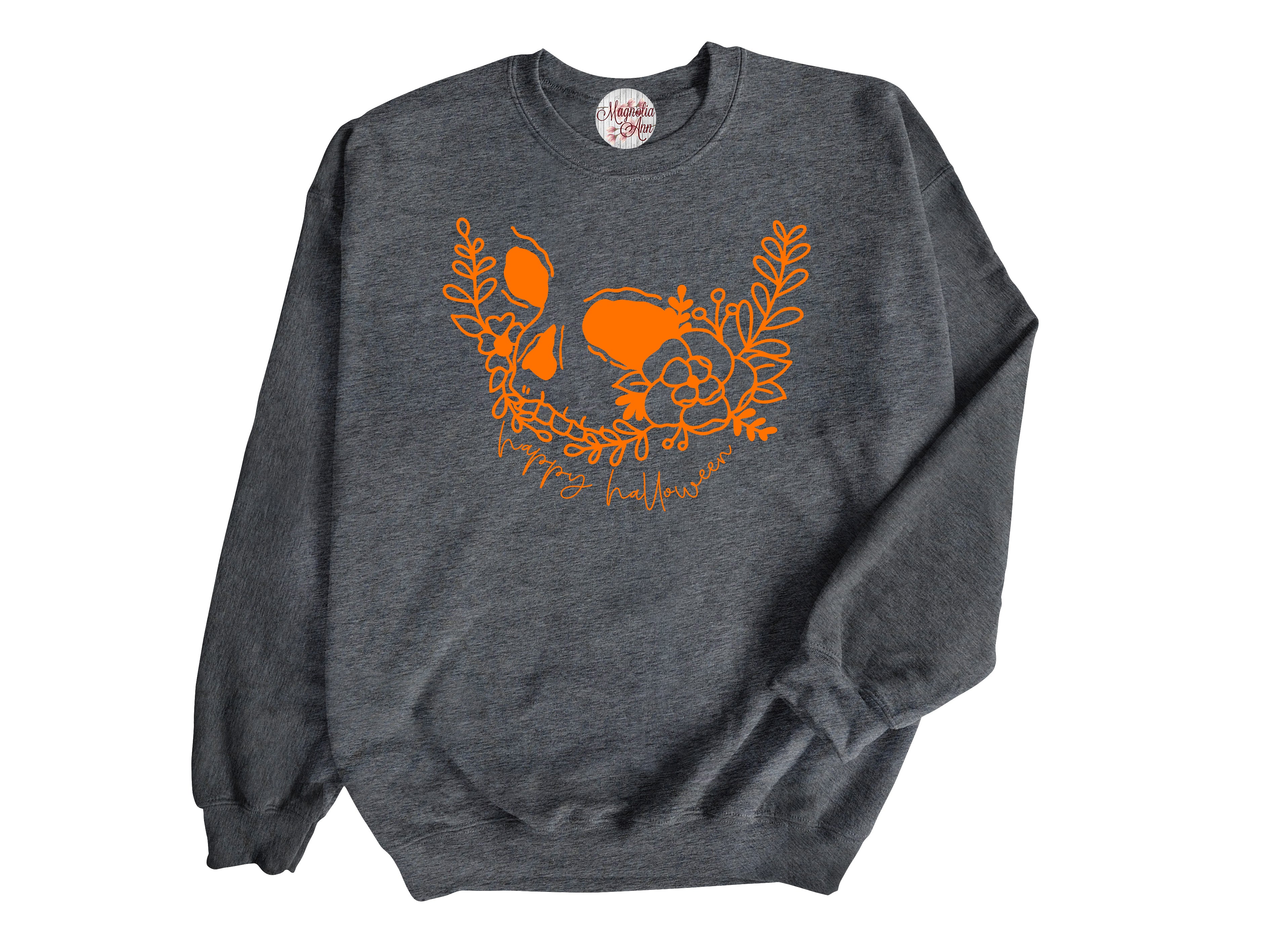 Skeleton Happy Halloween Adult Pullover Sweatshirt