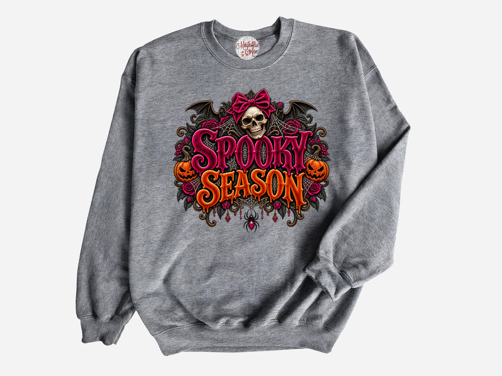 Spooky Season Velvet Halloween Pullover Sweatshirt