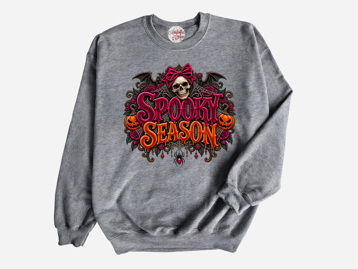 Spooky Season Velvet Halloween Pullover Sweatshirt