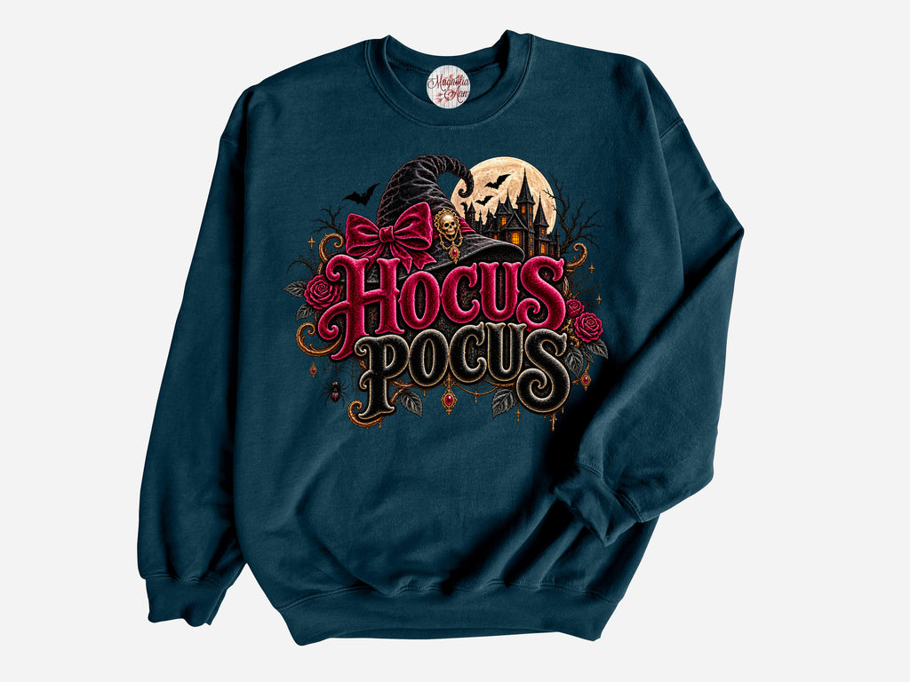 Hocus Pocus Velvet Halloween Pullover Sweatshirt