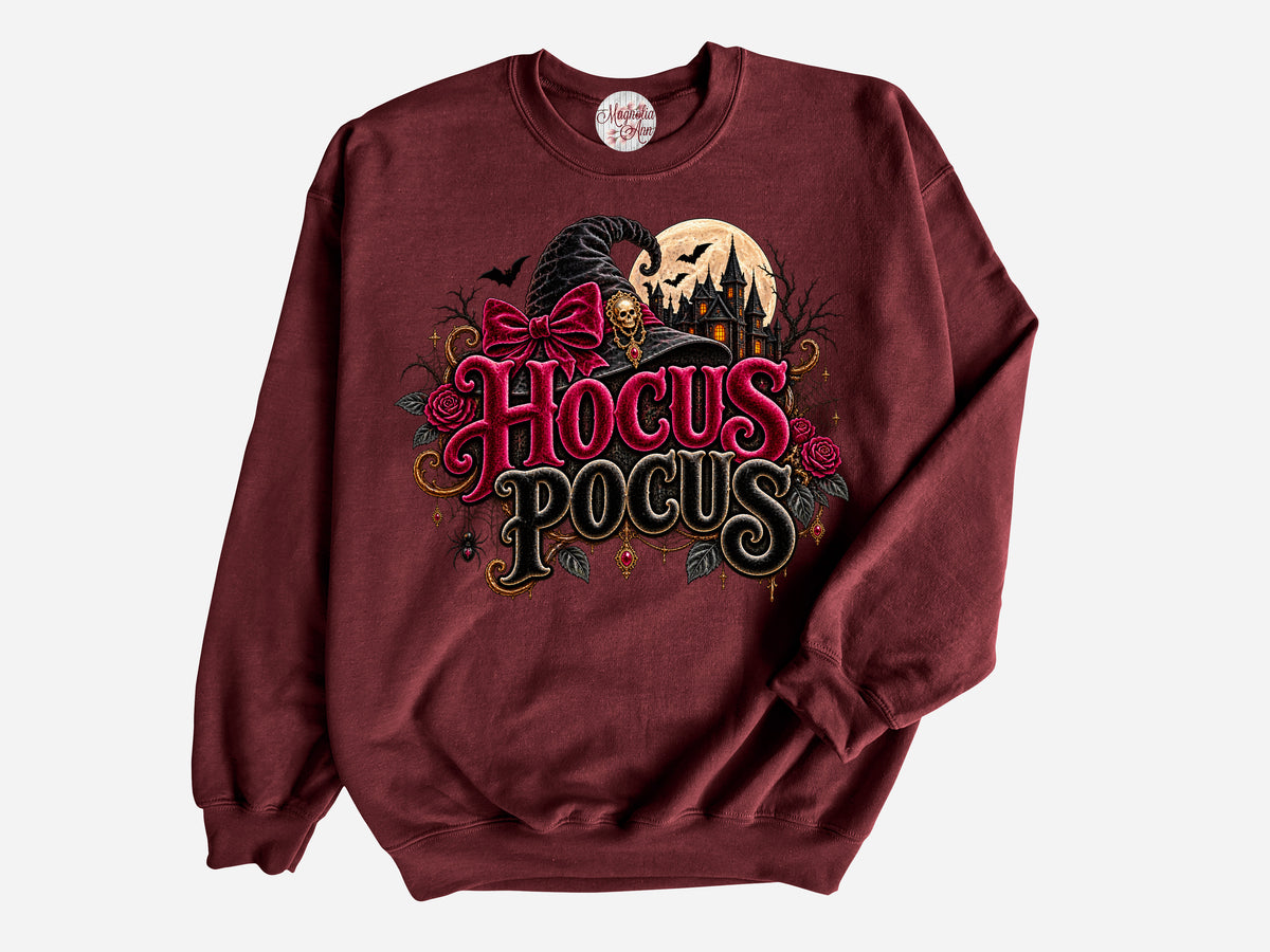 Hocus Pocus Velvet Halloween Pullover Sweatshirt