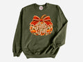 Hello Fall Velvet Pumpkin Pullover Sweatshirt