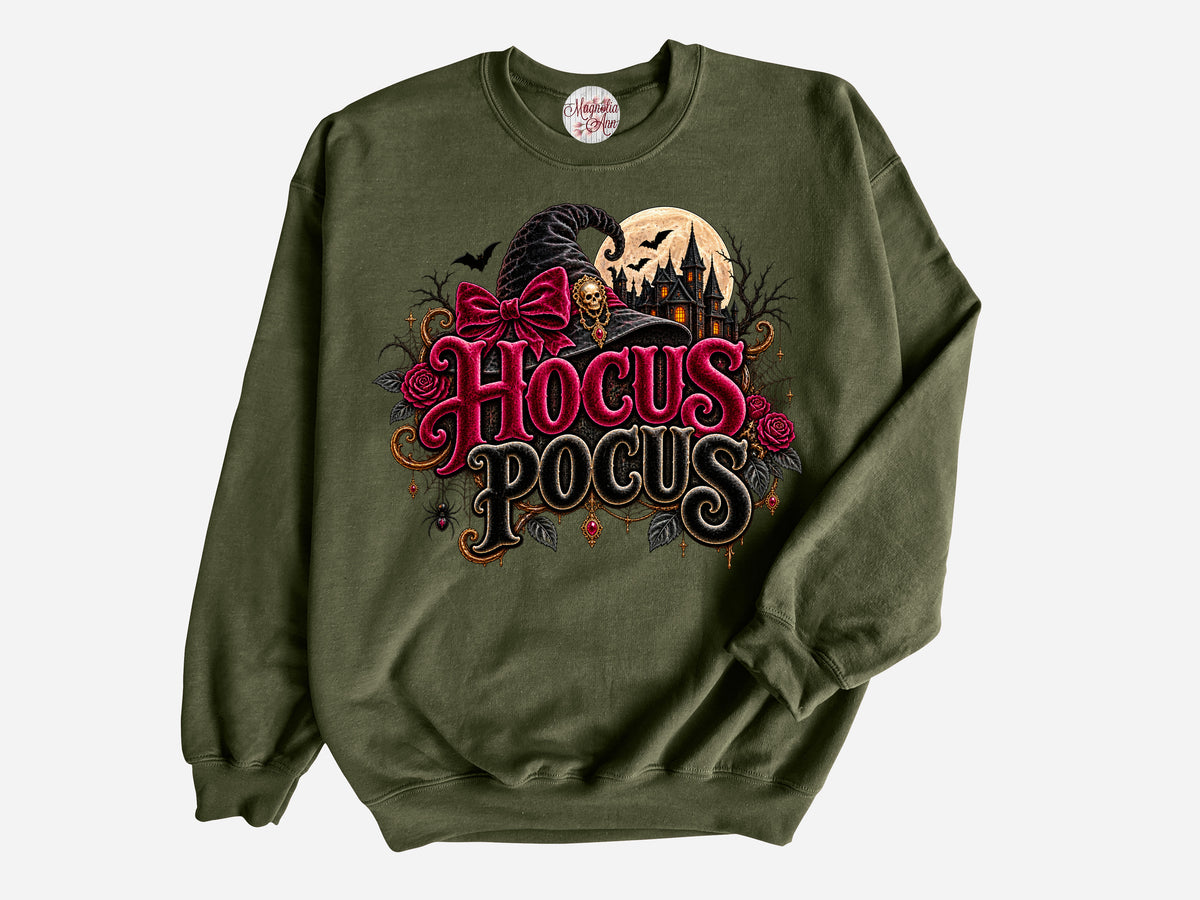 Hocus Pocus Velvet Halloween Pullover Sweatshirt