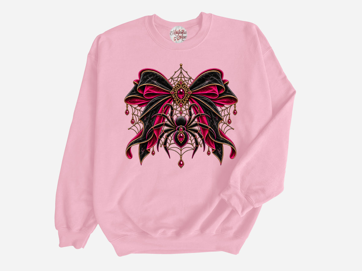 Spider Velvet Halloween Pullover Sweatshirt