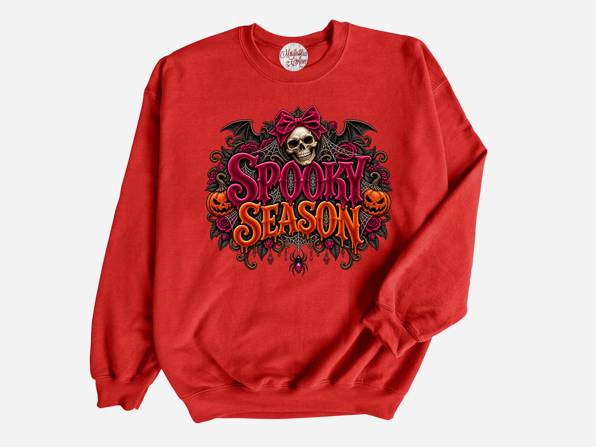 Spooky Season Velvet Halloween Pullover Sweatshirt