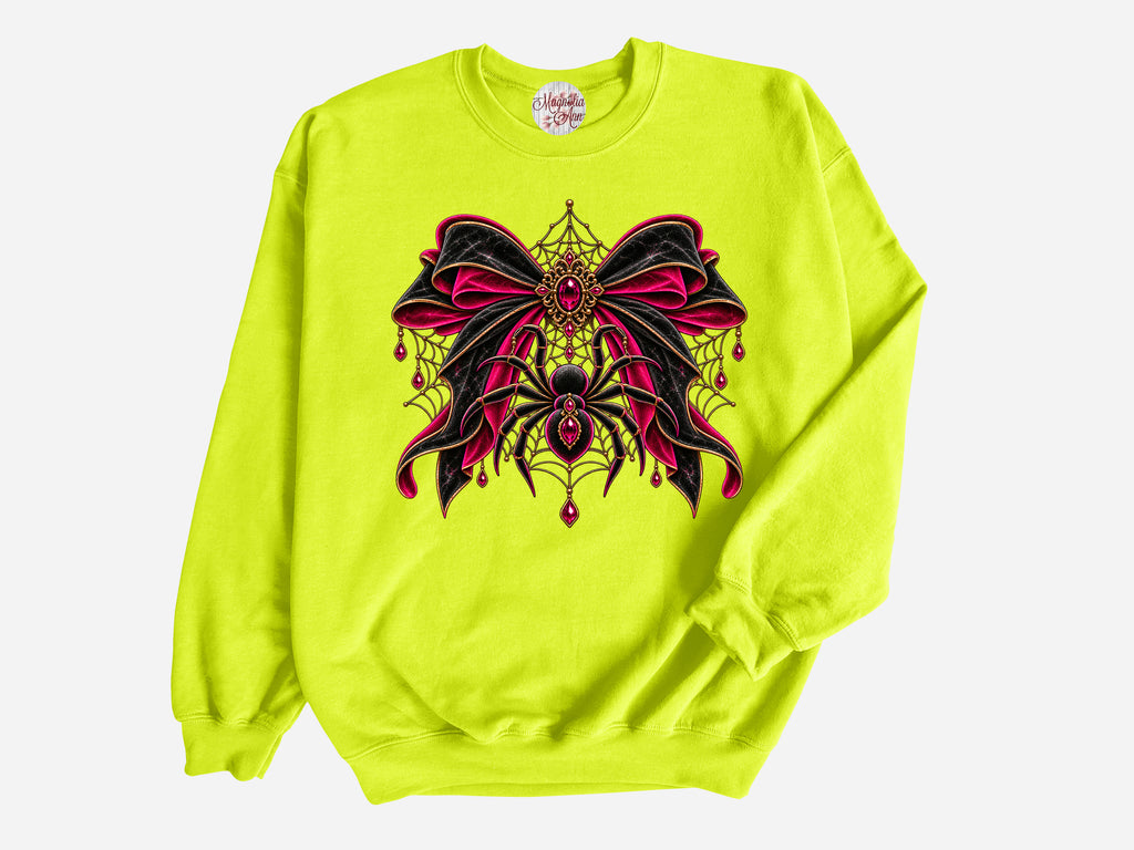 Spider Velvet Halloween Pullover Sweatshirt