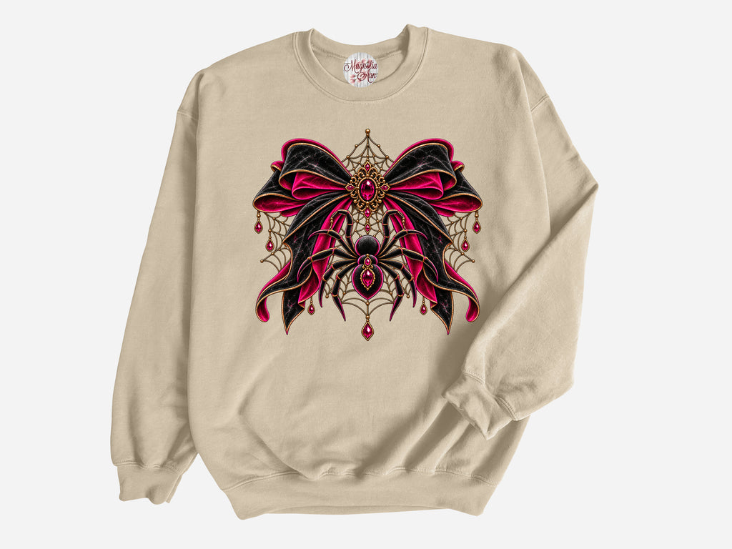 Spider Velvet Halloween Pullover Sweatshirt