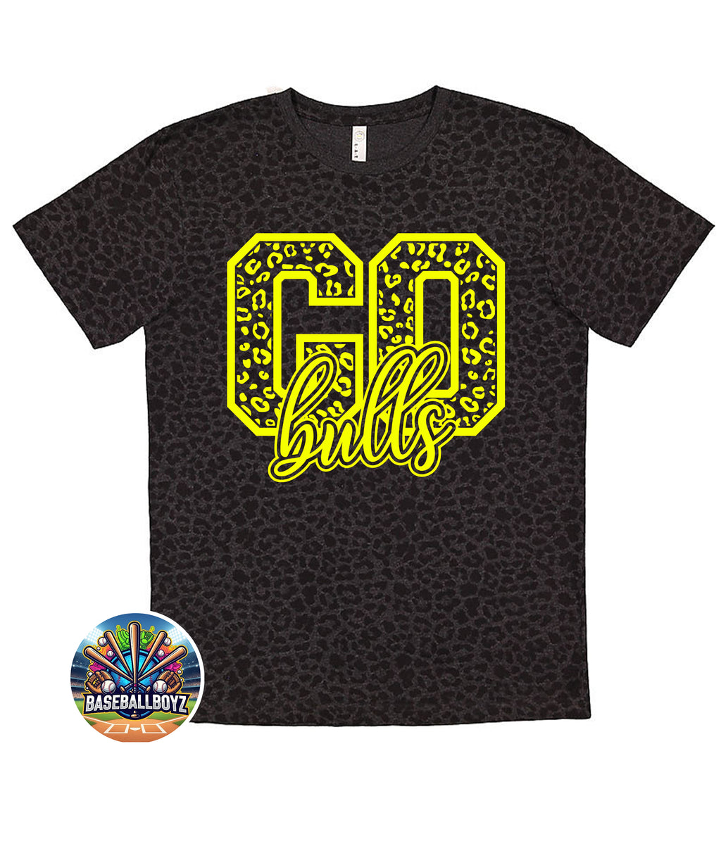 Go Bulls Animal Print Team Graphic T-Shirt