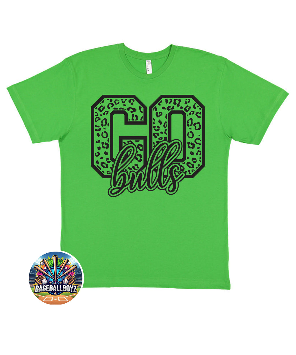 Go Bulls Animal Print Team Graphic T-Shirt