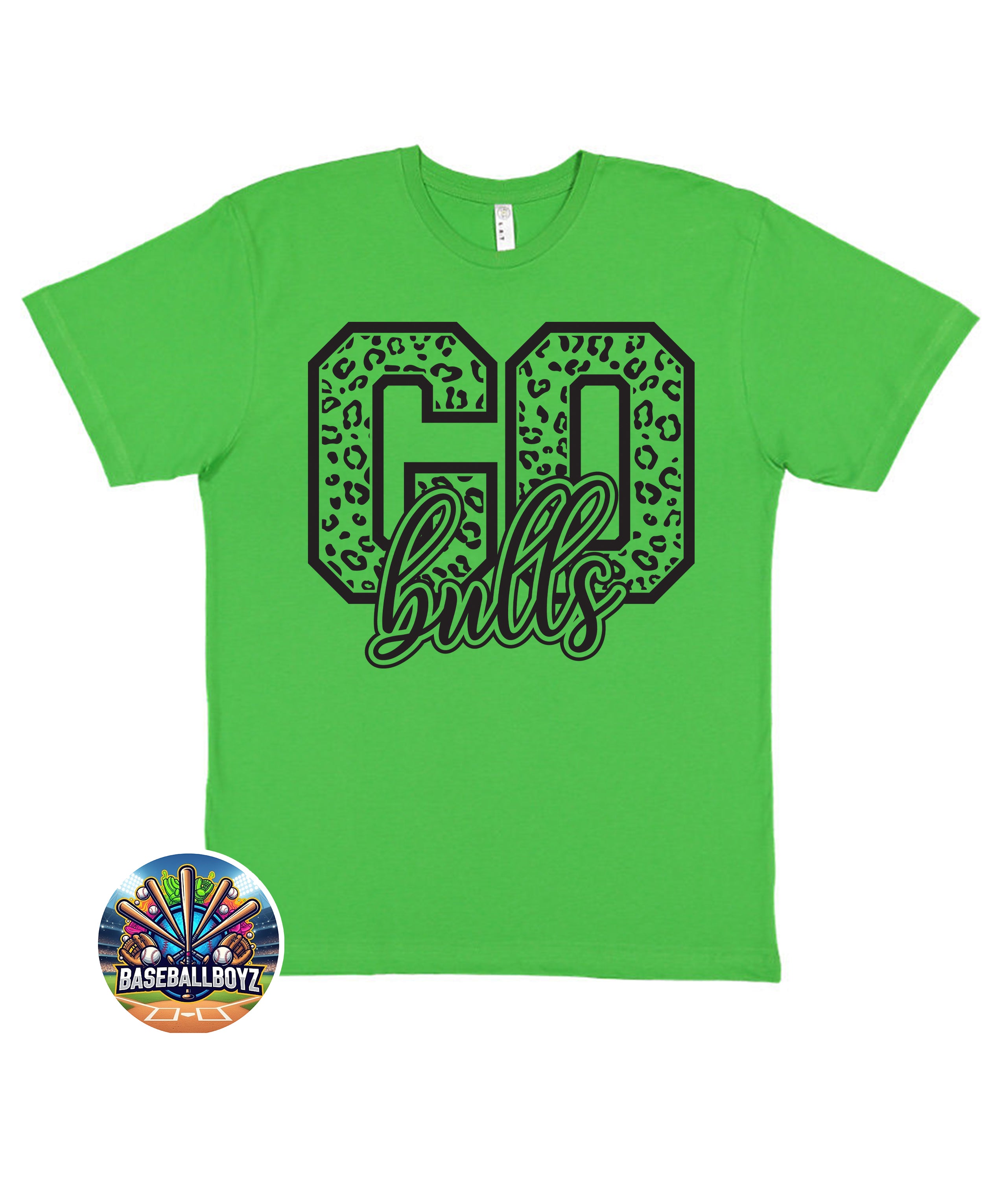 Go Bulls Animal Print Team Graphic T-Shirt