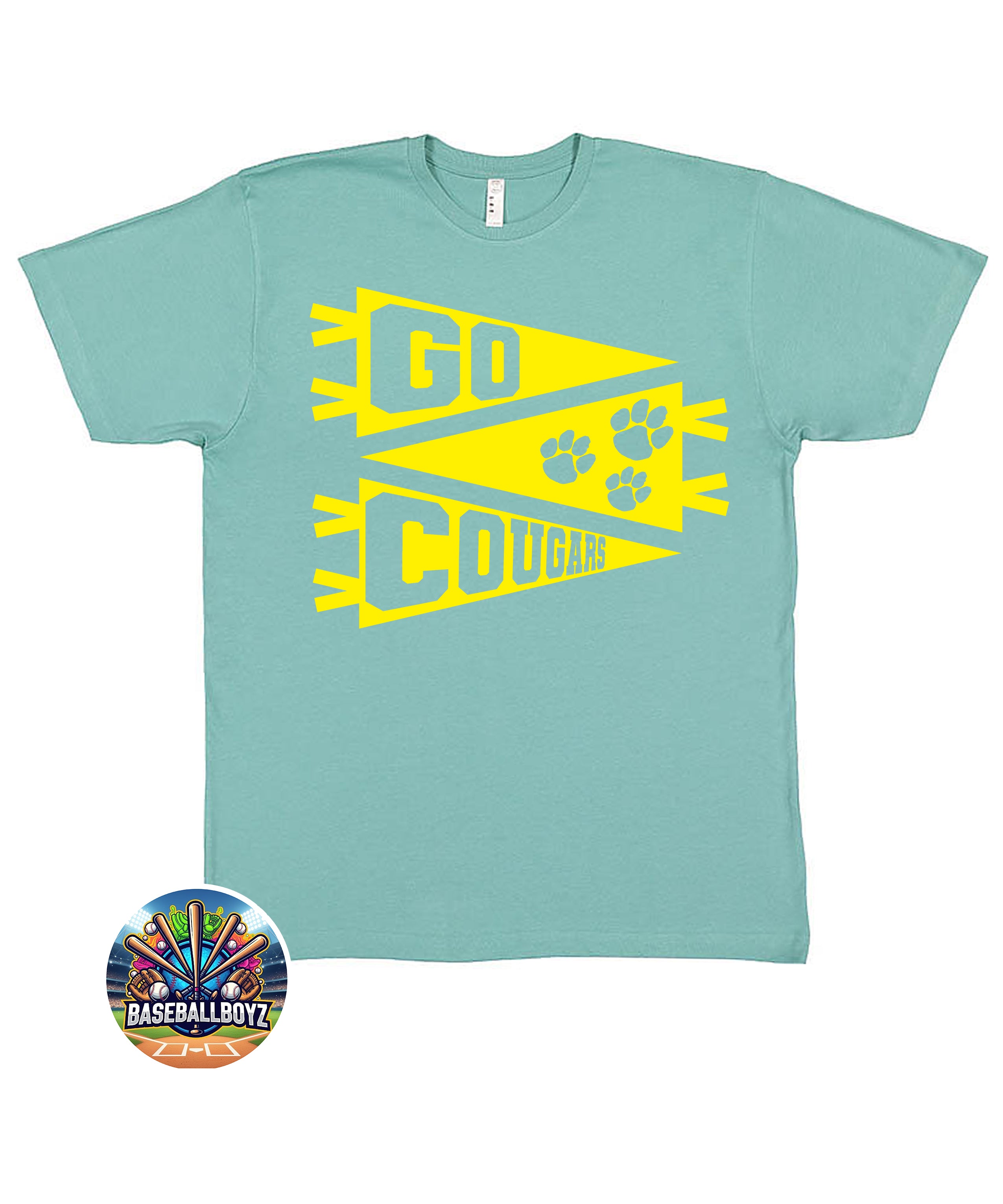 Go Cougars Pennant Team Graphic T-Shirt