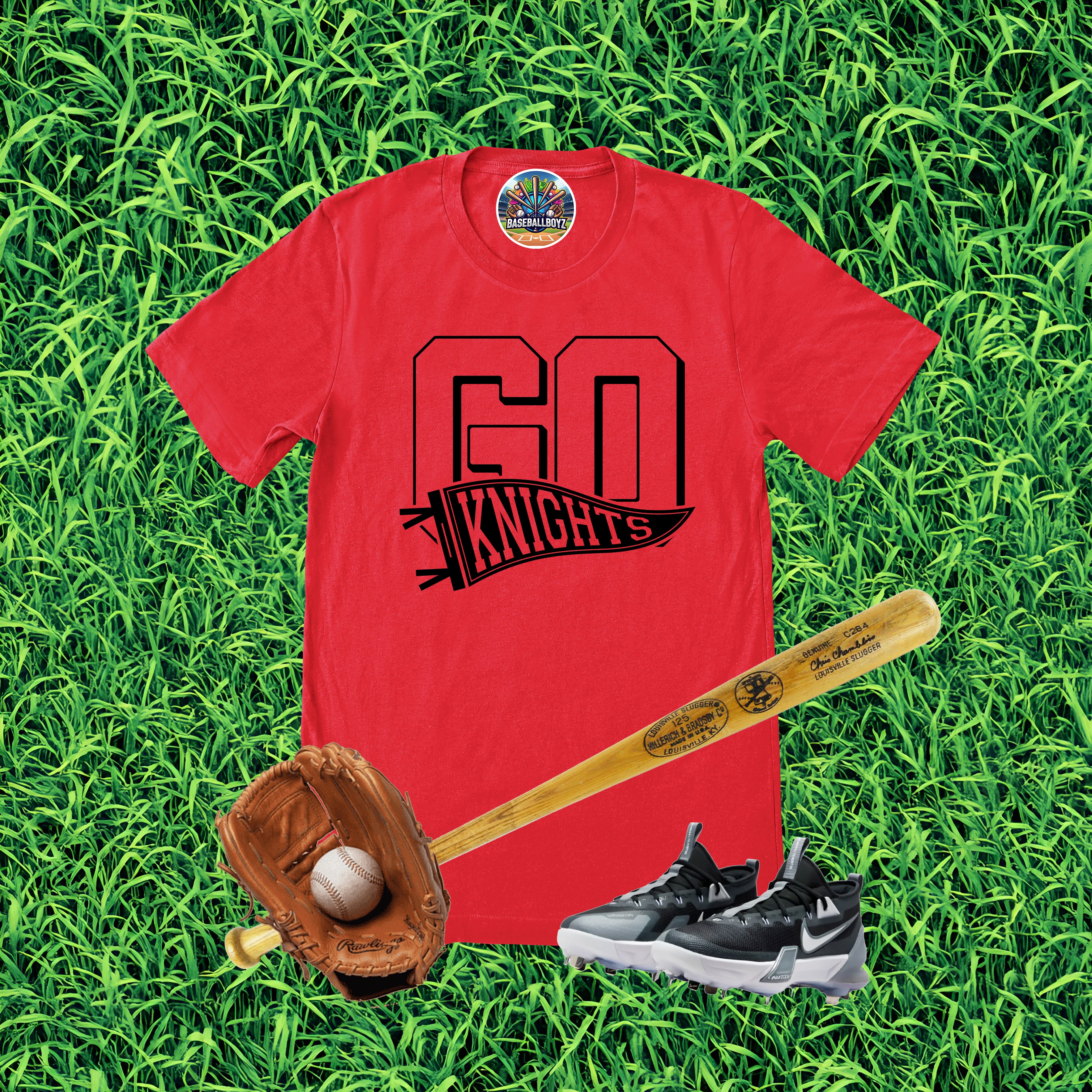 Go Knights Pennant Flag Team Graphic T-Shirt