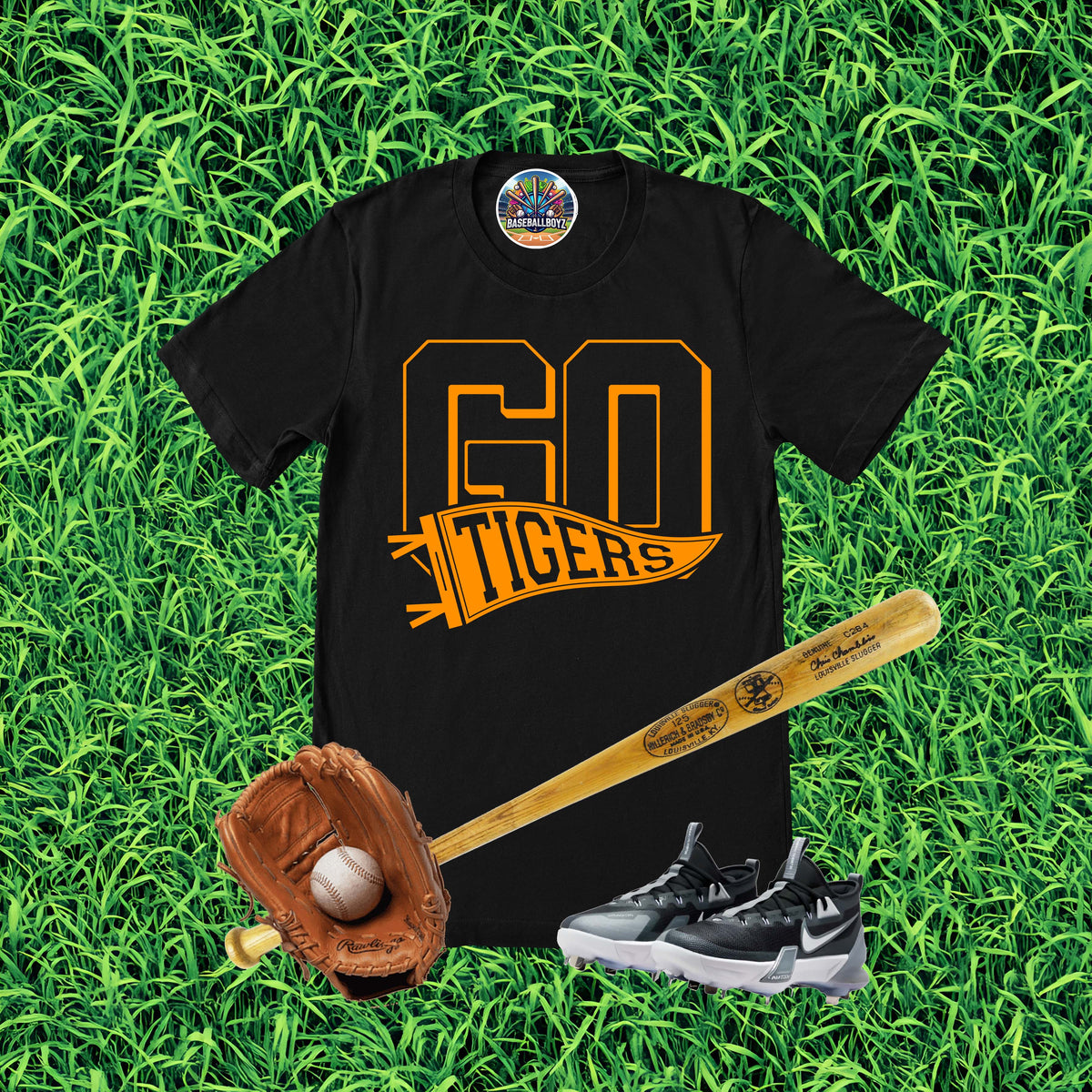 Go Tigers Pennant Flag Team Graphic T-Shirt