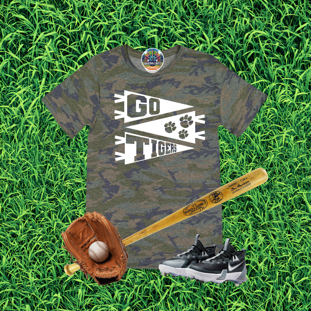 Go Tigers Pennant Flag Team Graphic T-Shirt