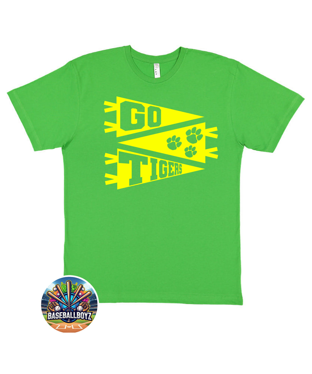 Go Tigers Pennant Flag Team Graphic T-Shirt