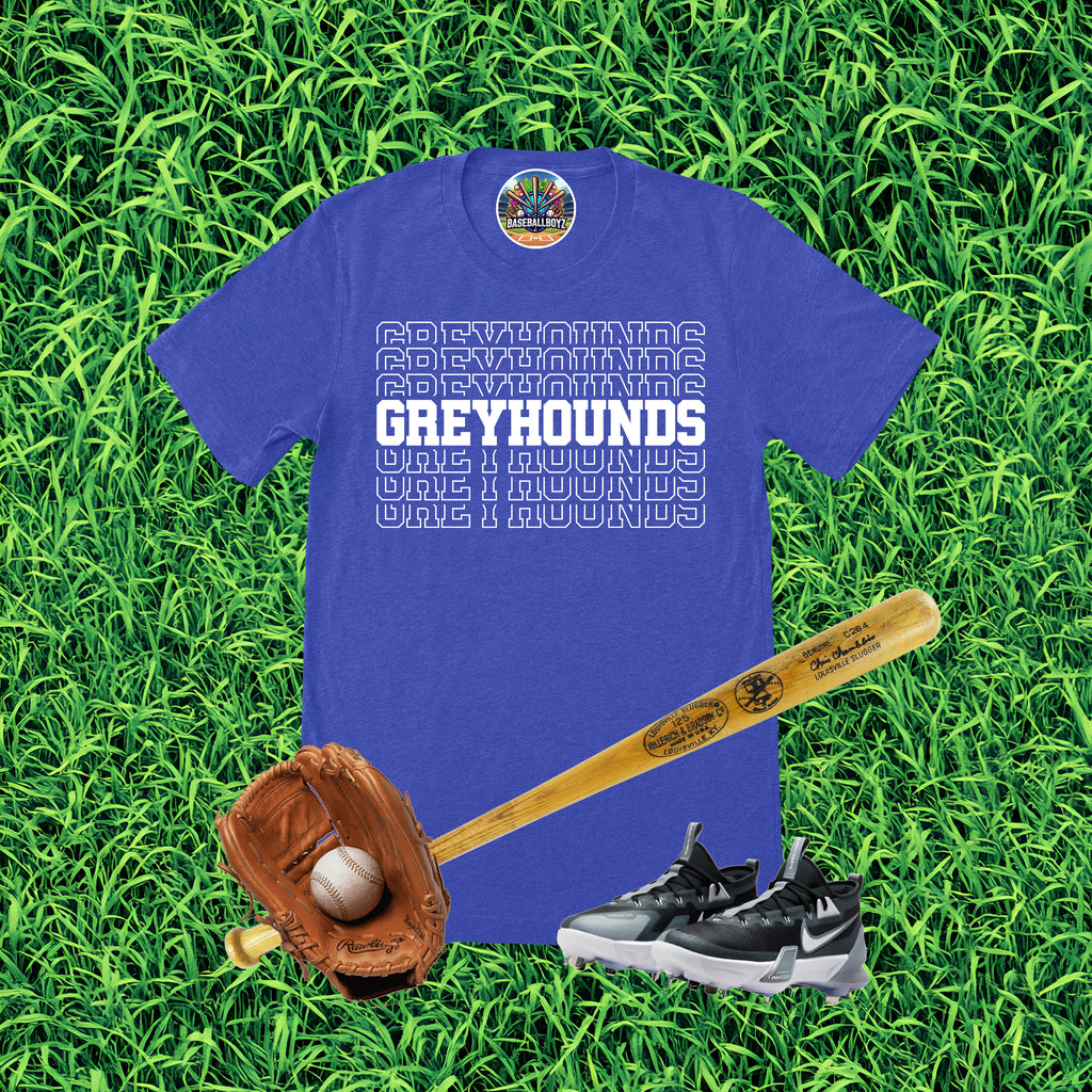 Greyhounds Stacked Text Team Graphic T-Shirt