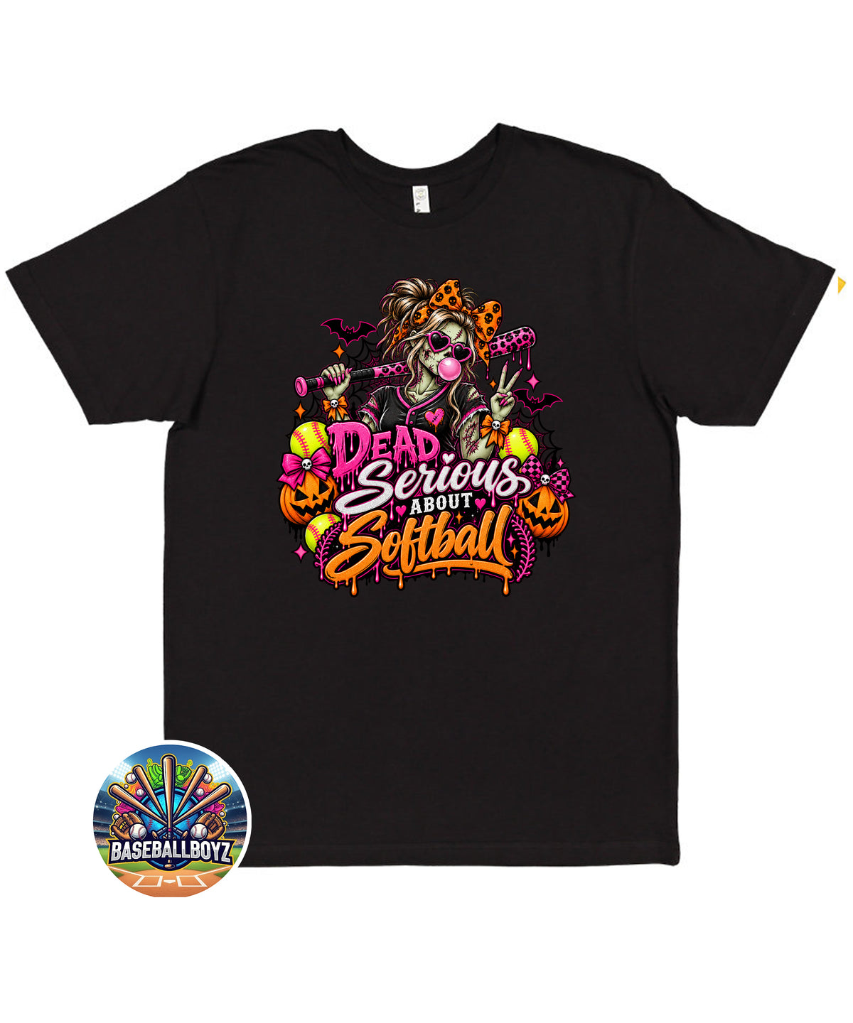 Dead Serious About Softball Halloween Graphic T-Shirt