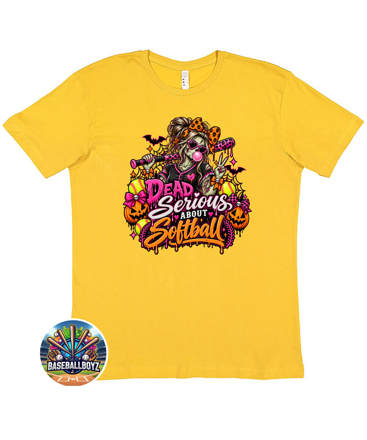 Dead Serious About Softball Halloween Graphic T-Shirt