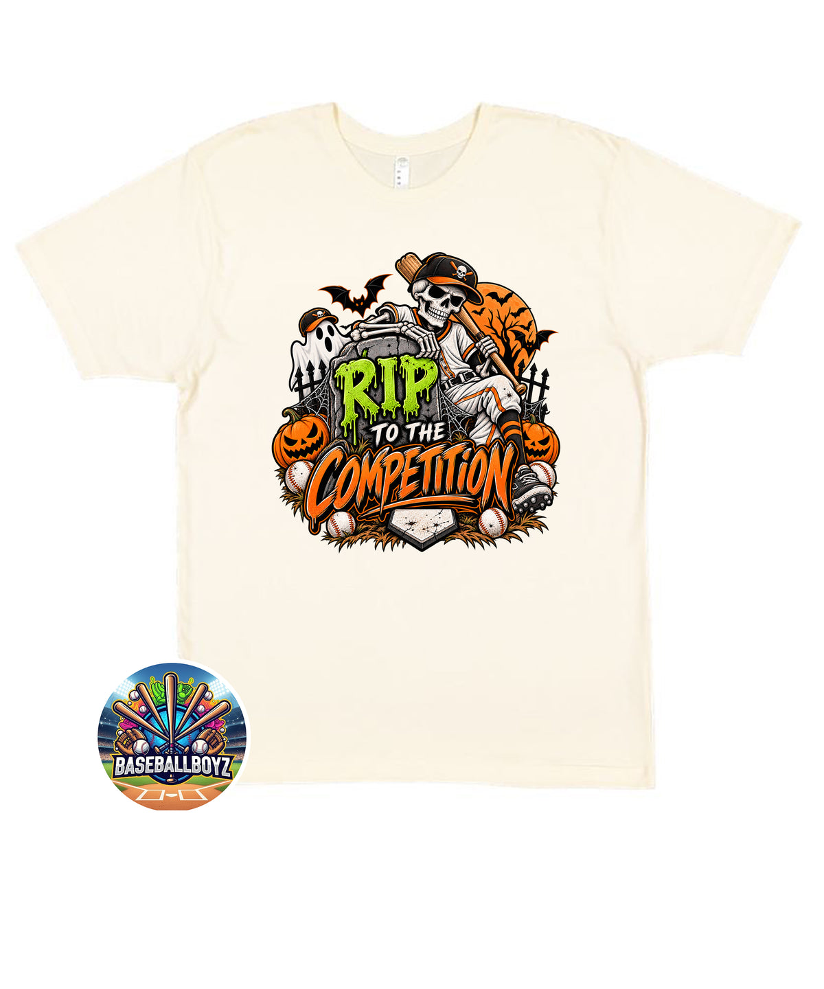 RIP to the Competition Baseball Halloween Graphic T-Shirt