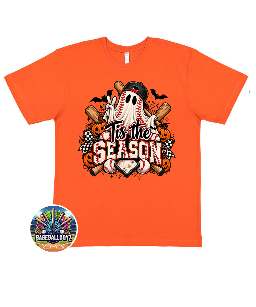Tis The Season Baseball Halloween Graphic T-Shirt