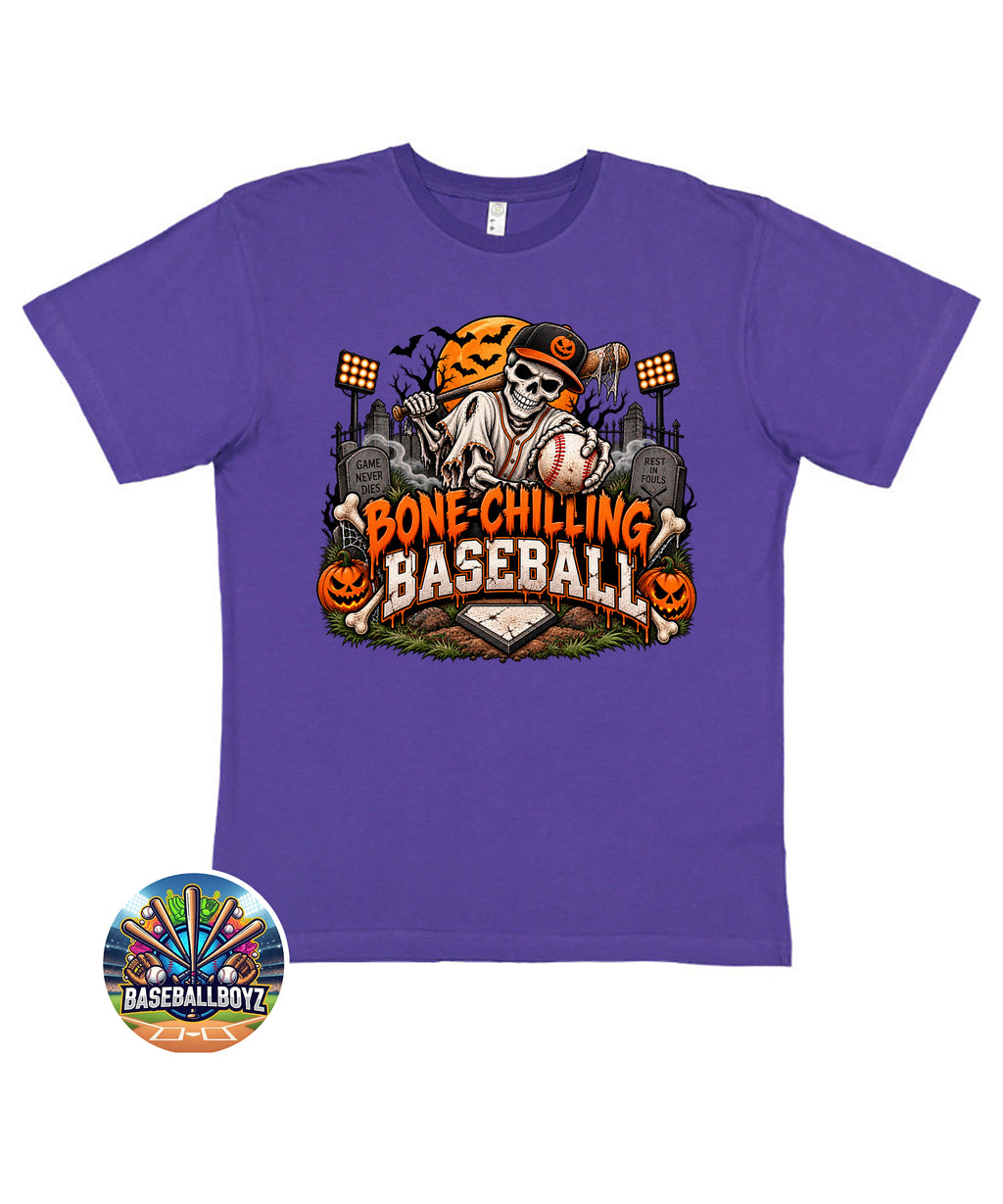Bone Chilling Baseball Halloween Graphic T-Shirt