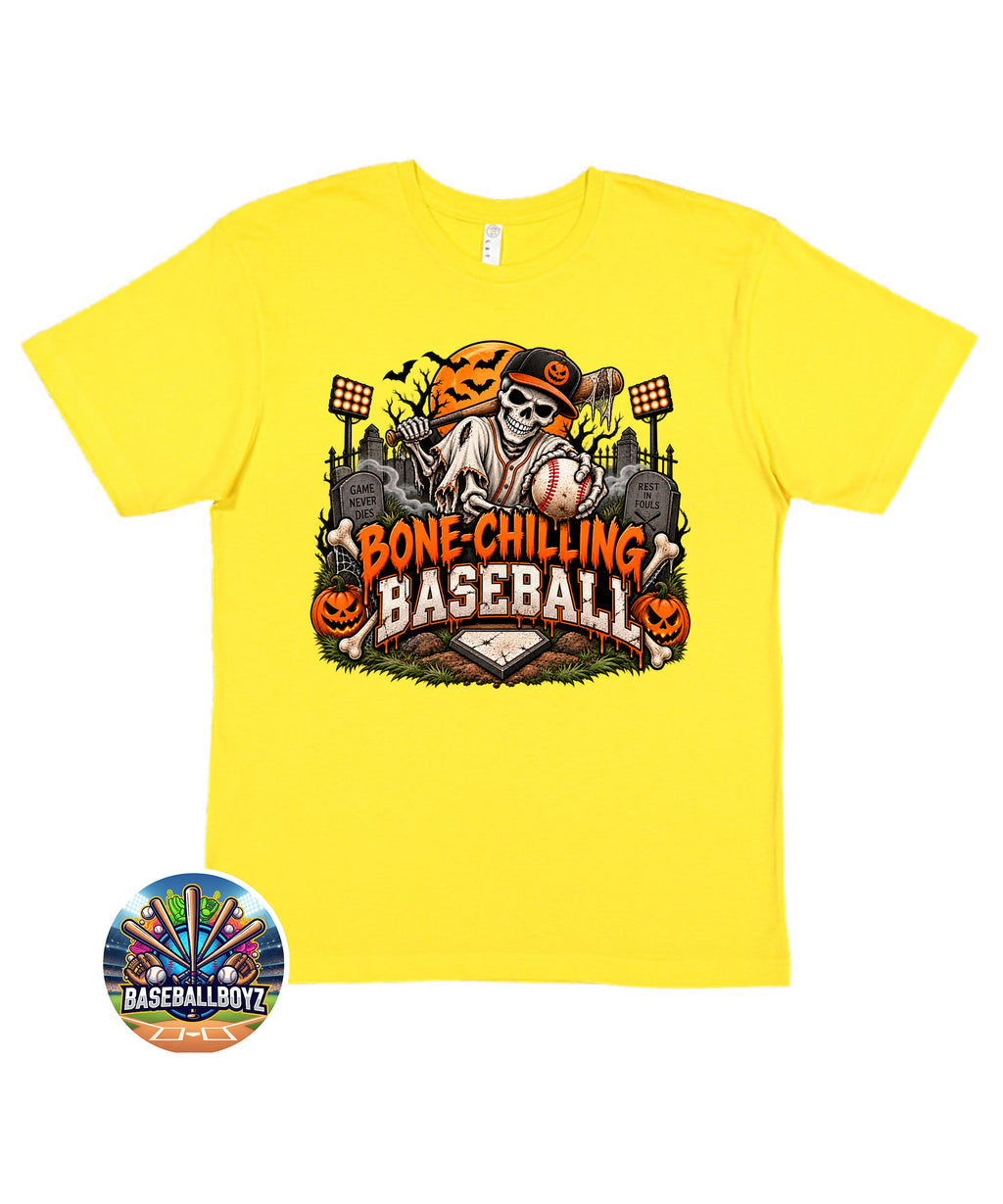 Bone Chilling Baseball Halloween Graphic T-Shirt