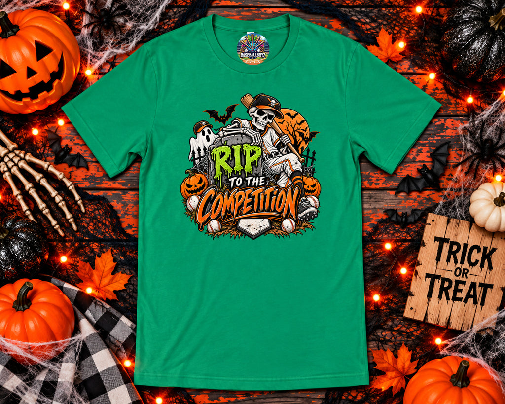 RIP to the Competition Baseball Halloween Graphic T-Shirt