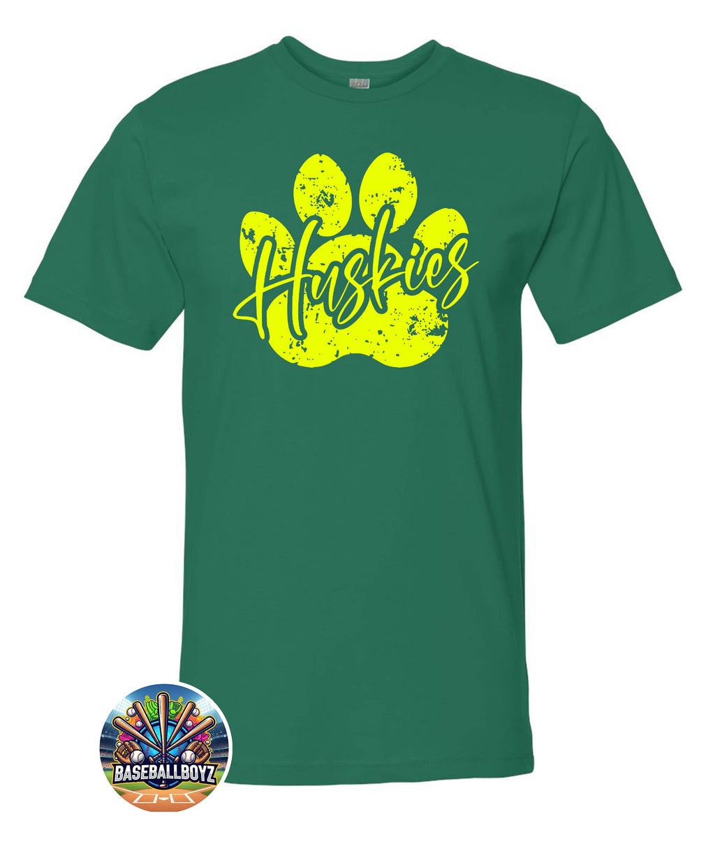 Huskies Paw Team Graphic T-Shirt