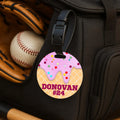 Custom Drip Circle Baseball Bag Tag