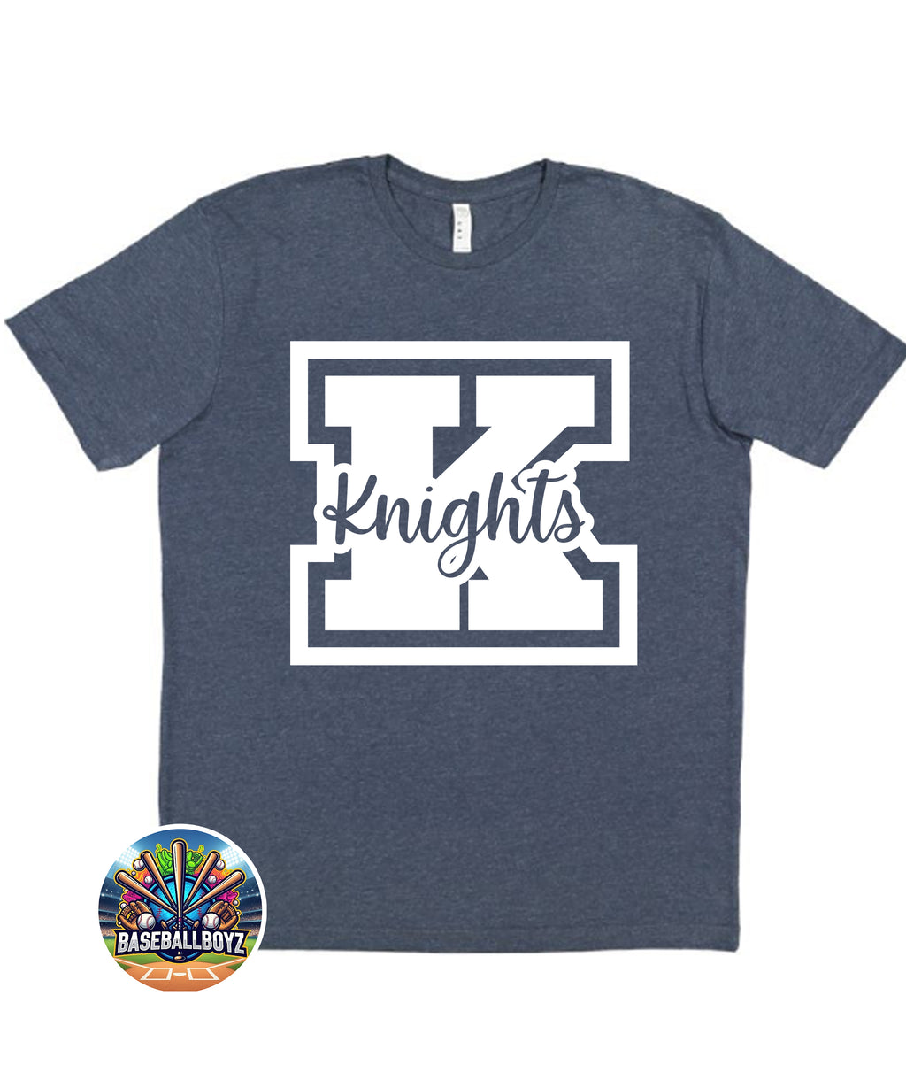 Knights Block Cursive Team Graphic T-Shirt