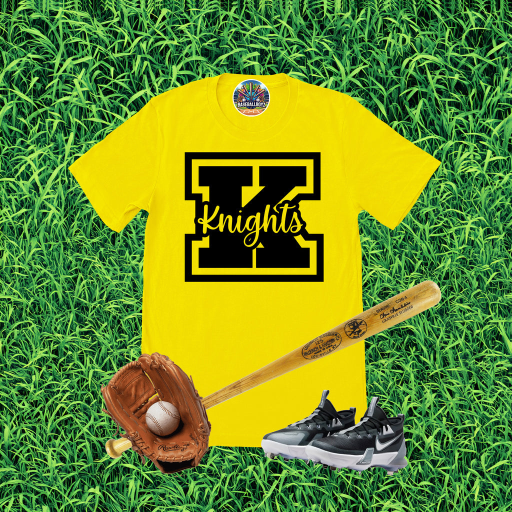 Knights Block Cursive Team Graphic T-Shirt